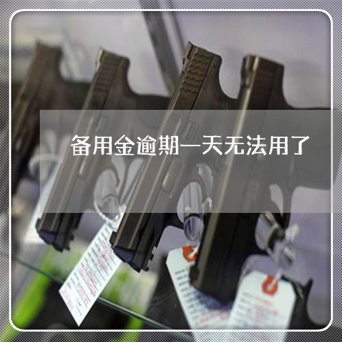 备用金逾期一天无法用了