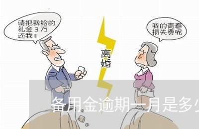 备用金逾期一月是多少钱