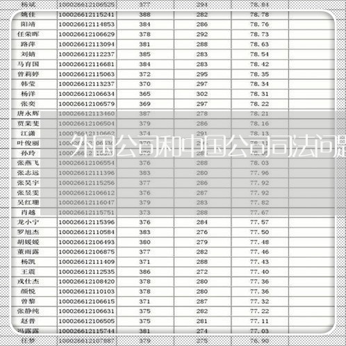 外国公司和中国公司司法问题 外国公司和中国公司司法问题