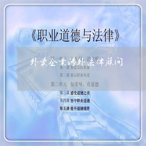 外资企业涉外法律顾问/2023061826159 外资企业涉外法律顾问/2023061826159