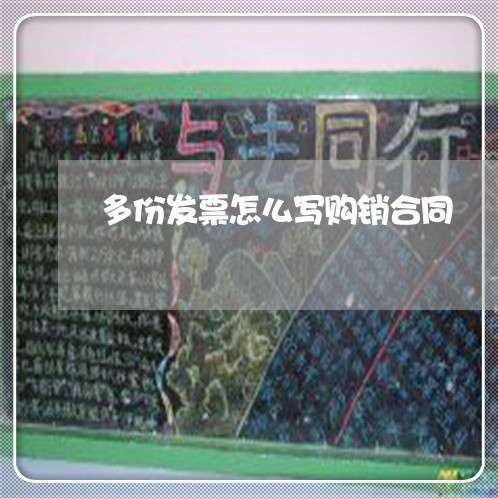 多份发票怎么写购销合同/2023040416059 多份发票怎么写购销合同/2023040416059