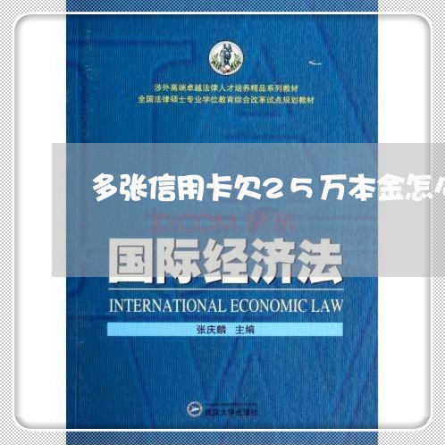 多张信用卡欠25万本金怎么处理