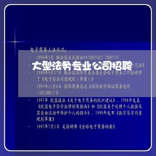 大型法务专业公司招聘 大型法务专业公司招聘
