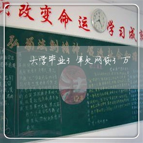 大学毕业3年欠网贷3万