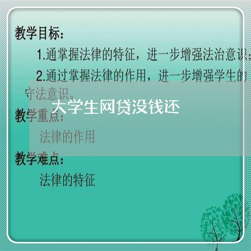 大学生网贷没钱还/2023120740282