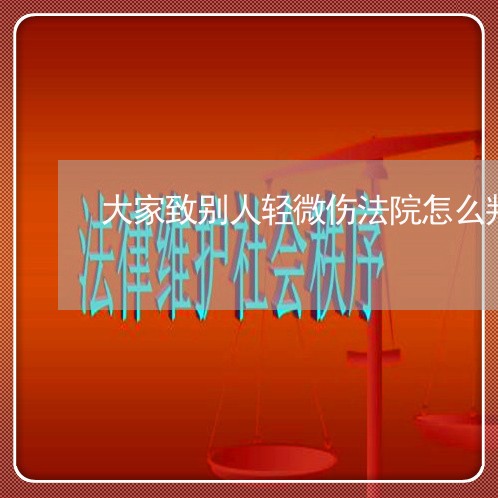 大家致别人轻微伤法院怎么判