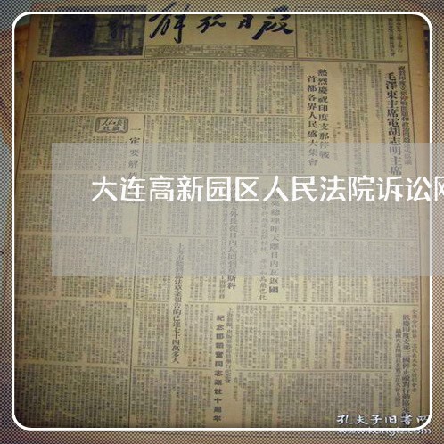 大连高新园区人民法院诉讼网