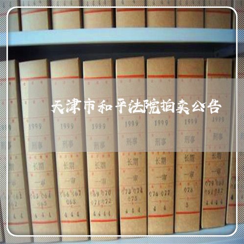 天津市和平法院拍卖公告 天津市和平法院拍卖公告