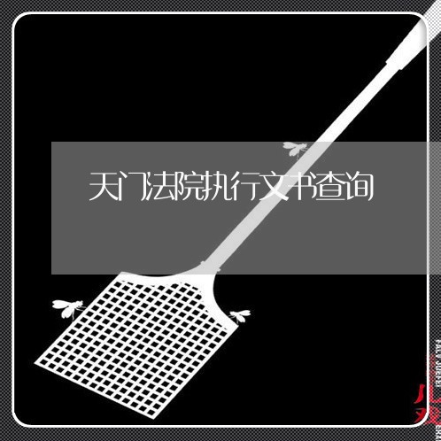 天门法院执行文书查询