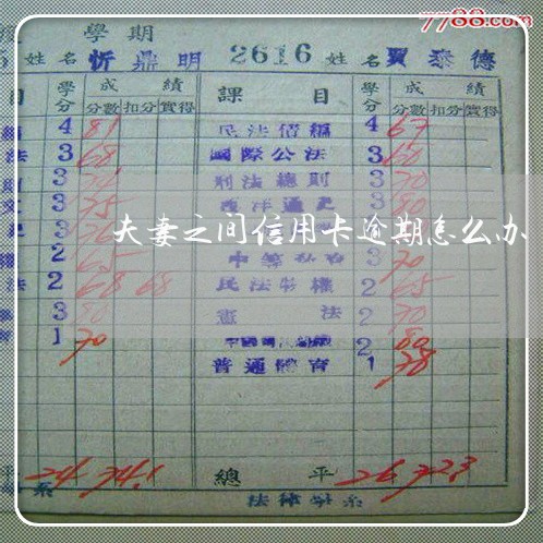 夫妻之间信用卡逾期怎么办 夫妻之间信用卡逾期怎么办