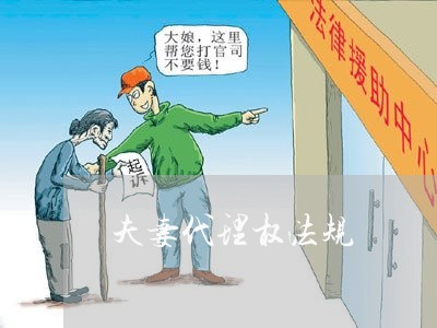 夫妻代理权法规 夫妻代理权法规