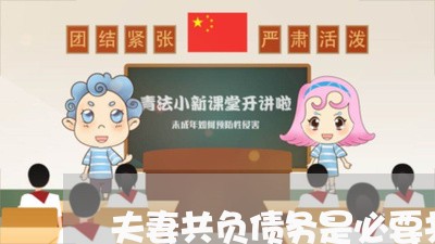 夫妻共负债务是必要共同诉讼