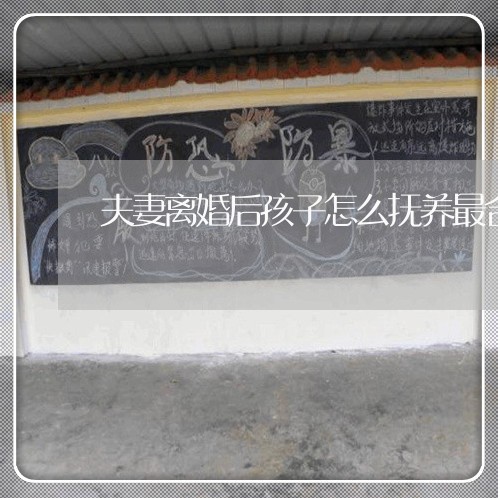 夫妻离婚后孩子怎么抚养最合适 夫妻离婚后孩子怎么抚养最合适