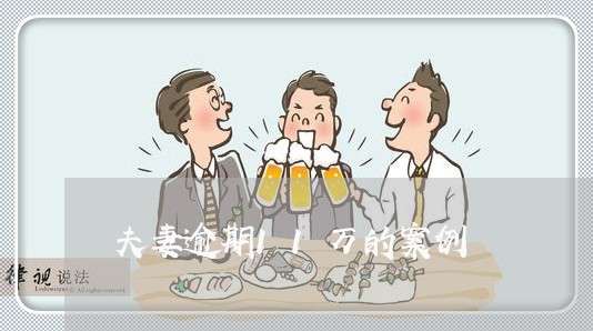 夫妻逾期11万的案例