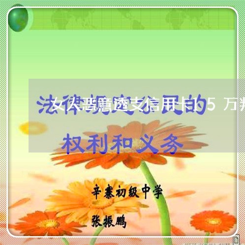女人恶意透支信用卡15万判刑吗