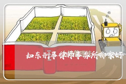 如东刑事律师事务所哪家好