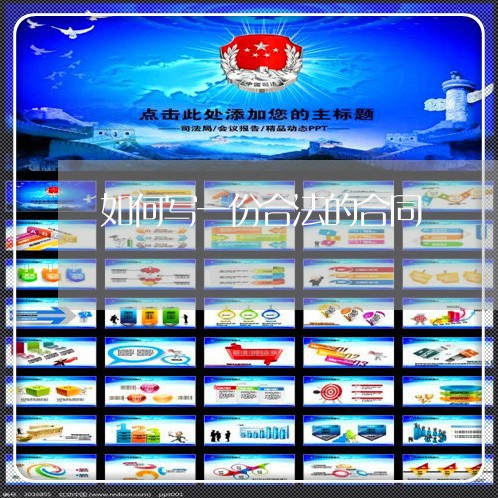 如何写一份合法的合同/2023060302826