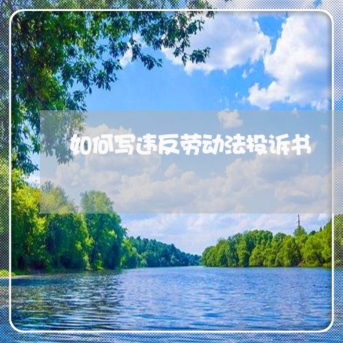 如何写违反劳动法投诉书