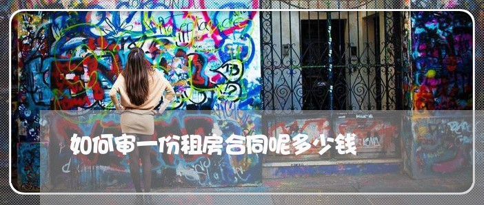 如何审一份租房合同呢多少钱/2023040105147