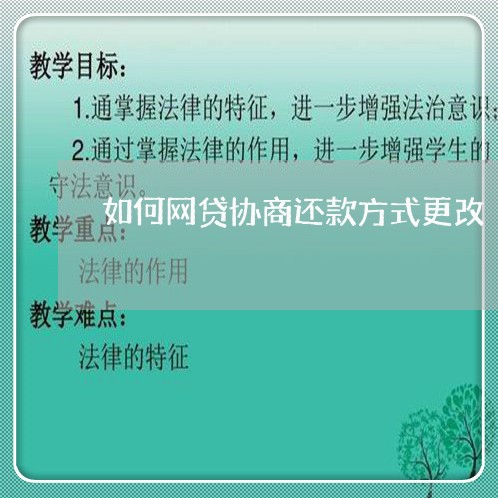 如何网贷协商还款方式更改/2023100879702