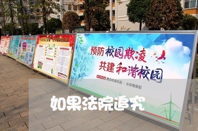 如果法院追究