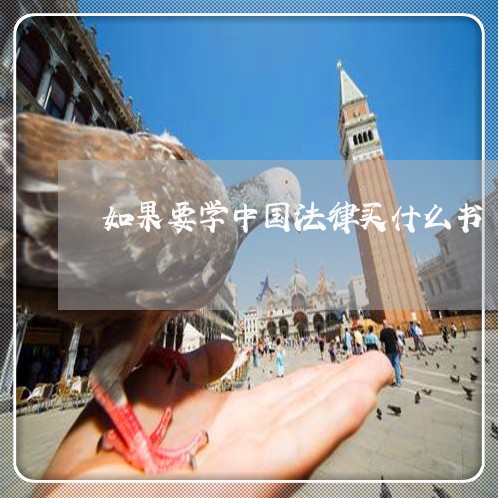 如果要学中国法律买什么书