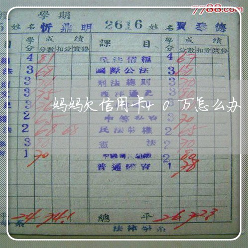 妈妈欠信用卡40万怎么办
