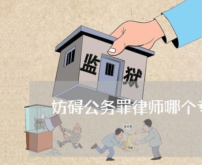 妨碍公务罪律师哪个专业