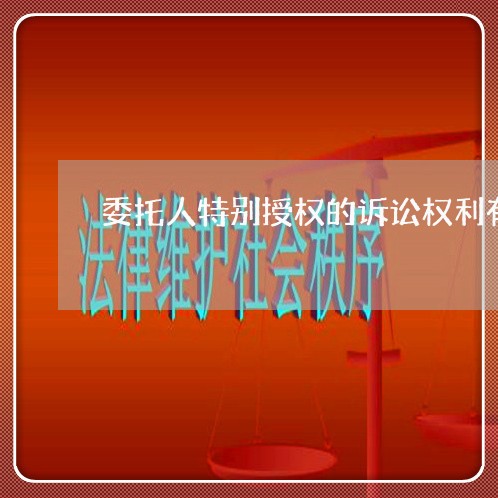 委托人特别授权的诉讼权利有 委托人特别授权的诉讼权利有
