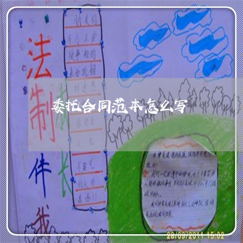 委托合同范本怎么写/2023041121503 委托合同范本怎么写/2023041121503