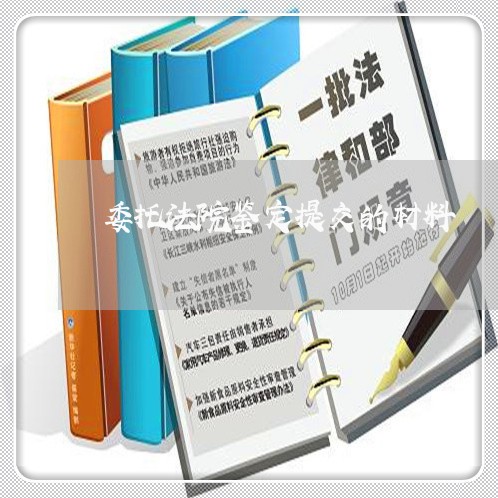 委托法院鉴定提交的材料 委托法院鉴定提交的材料