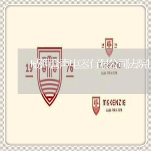 威海誉声电器有限公司法院执行网 威海誉声电器有限公司法院执行网