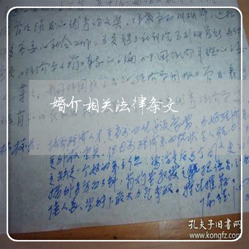 婚介相关法律条文