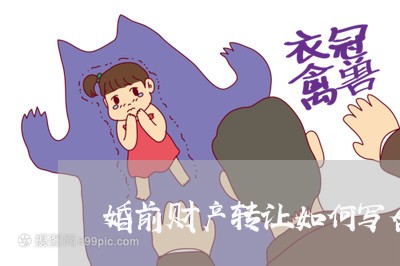 婚前财产转让如何写合同/2023041219604
