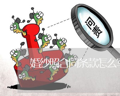 婚纱照合同条款怎么写/2023042247160 婚纱照合同条款怎么写/2023042247160