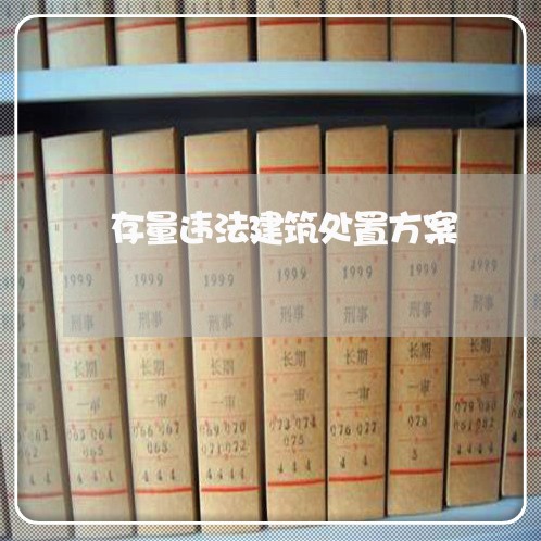 存量违法建筑处置方案 存量违法建筑处置方案