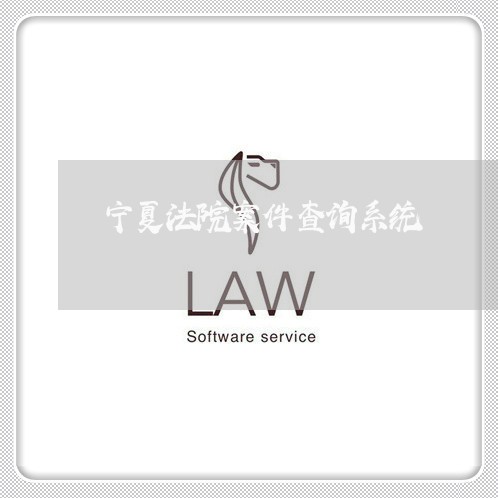 宁夏法院案件查询系统 宁夏法院案件查询系统