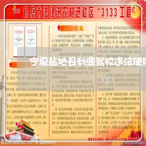 宁夏盐地县利源驾校违法使用耕地 宁夏盐地县利源驾校违法使用耕地