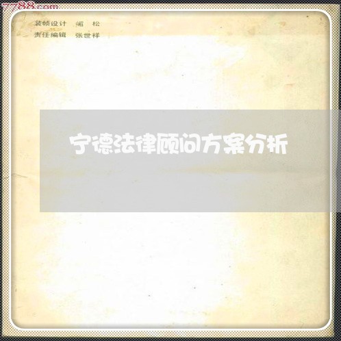 宁德法律顾问方案分析/2023061867167 宁德法律顾问方案分析/2023061867167