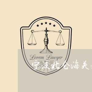 宁波北仑海关法规科