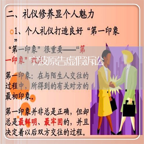 宁波原告虚假诉讼