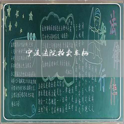 宁波法院拍卖车辆 宁波法院拍卖车辆