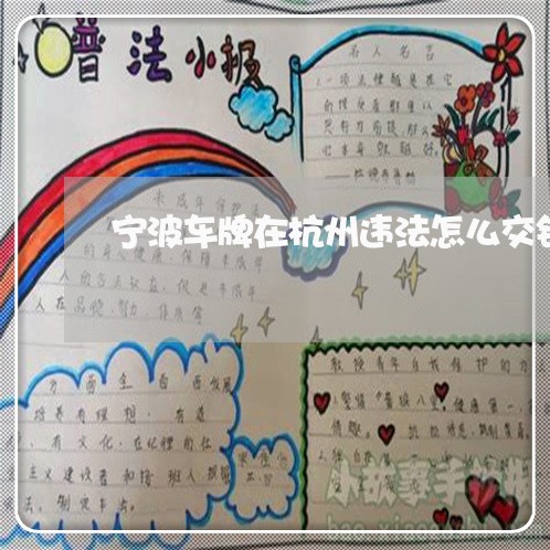 宁波车牌在杭州违法怎么交钱