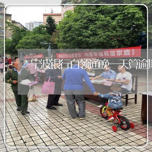 宁波银行白领通晚一天算逾期吗