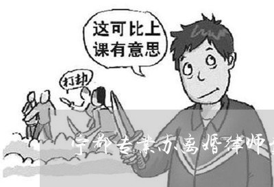 宁都专业办离婚律师费用多少