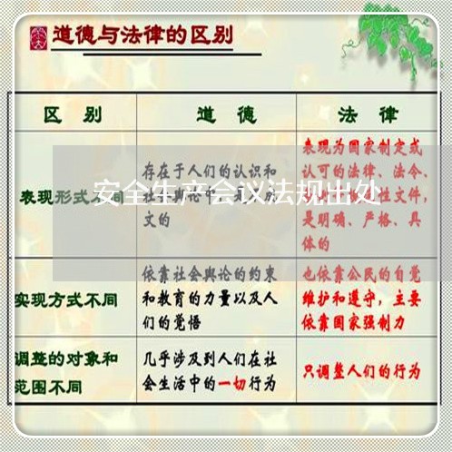 安全生产会议法规出处 安全生产会议法规出处