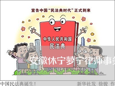 安徽休宁萝宁律师事务所档案