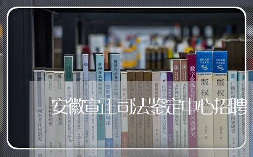 安徽宣正司法鉴定中心招聘