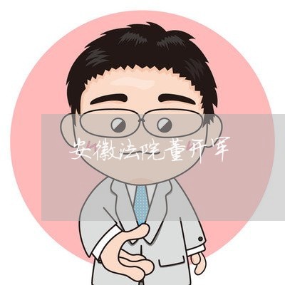 安徽法院董开军 安徽法院董开军