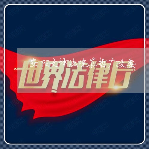 安阳文峰法院苌哲广政委 安阳文峰法院苌哲广政委